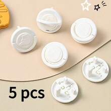 5/10/20pcs EU Standard Child Proof Electrical Outlet Covers, Designed To Prevent Electric Shock And Protect Sockets For Baby Safety - White - View 12