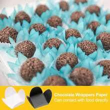 50个情人节巧克力盒包装，巧克力杯垫，巧克力包装托盘，可折叠花形糖果甜点架，新年糖果，适用于婚礼、生日、派对用品、下午茶礼品、情人节/新年/圣诞节糖果盒，彩色邮箱糖果盒，邮箱包装，糖果盒，创意邮箱收纳盒，卡通糖果盒，礼品包装盒 - 查看 10