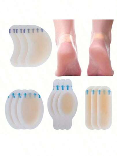 1/10 pares de almohadillas antifricción para talones, almohadillas de hidrogel transparente para el cuidado de los pies, máscaras para los pies, cojines para los pies, almohadillas de hidrogel empaquetadas individualmente, protectores de talones, cojines cálidos para los pies, adecuados para mujeres y hombres, playa, viajes, vacaciones, fiestas, regalos para damas de honor, decoración de dormitorio, primavera/verano