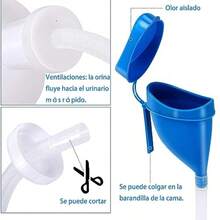 Orina x de 2000 ml B de orina de incontinencia de plástico Reutilizable Reente a deres portátil para ospital reabilitación de Enfermedades aje de Camping - boca grande - Ver 3