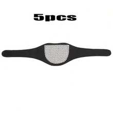 1/5pcs Magnetic Neck Massager With Comfortable Heating Pad, Equipped With Waist Belt, Helps Relieve Stress And Improve Blood Circulation. It Includes Adjustable Shoulder Straps, Black Base With Red Accents, And Ergonomic Design - Black - View 9