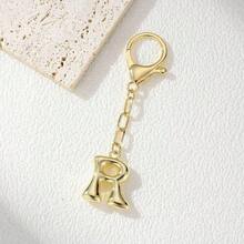 1pc Gold Letter Keychain, Handbag Key Chain Accessory, Bag Charm, Car Pendant, Creative Small Gift For Teachers, Friends, Sisters - Gold - View 24