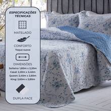 Queen Size Double-Sided Bedspread Set (3 Pieces) 2.40m X 2.60m With Pillowcases Rozac Liz - Liz 1 - View 4