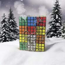 12 piezas Cu-bo llavelo,3cm,Es un auténtico cu-bo de Ru-bik que se puede girar, lo que lo convierte en un pequeño regalo perfecto para todo tipo de festividades. - Multicolor - Ver 4