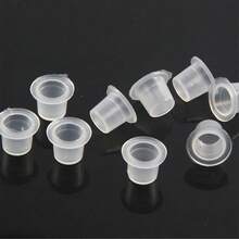 100/1000pcs Transparent Microblading Pigment Cups With Lids, For Lip/Eyebrow Semi-Permanent Makeup, Bleaching Supplies - Clear - View 4