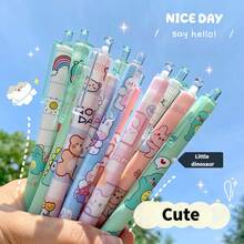 0.5毫米可伸缩卡通圆珠笔，可爱造型，黑色墨水，极具吸引力，适合学生学习 - 款式隨機 - 查看 11
