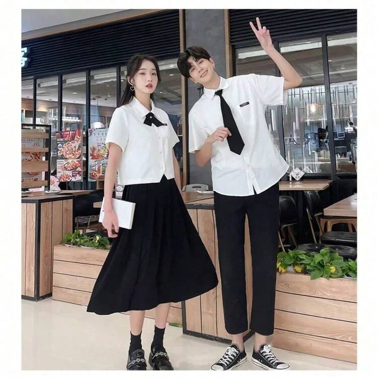 1pcs Unisex Black Simple Clip On Tie Security Tie Uniform Shirt Suit Neckties - 黑色 - 查看 9