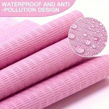 50/20包粉色一次性美甲桌布、防水纹身围裙、卸甲抛光防尘罩、无香托盘盖、纹身用品清洁垫 - 粉色 - 查看 5