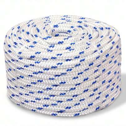 White 100 M Polypropylene Marine Rope 6 Mm T0V2