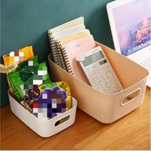 5pcs Multifunctional Storage Box - Ideal For Cosmetics, Snacks, And More - Plastic Organizer Suitable For Kitchen, Bathroom, And Dormitory - Multicolor - View 9