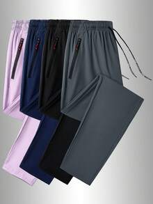 Celana Outdoor Wanita dengan Saku dan Desain Resleting, Cocok untuk Tenis Outdoor, Olahraga, dan Lari Musim Semi - Grey - View 2