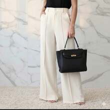 Women's Duna Wide-Leg Pants With Premium Fabric Lining. - White - View 6