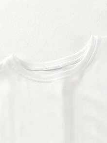Cross-Border 180g Xingmengzi 2025 Sports Short-Sleeve T-Shirt - White, Casual And Fitness Style, Quick Anti-Wrinkle Cotton T-Shirt - 白色 - 查看 3