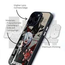Caso Para Sam Encendido Vi Inf IP Real XM Premium Mate Difícil Carcasa - Caso IMD - Caso Holograma MOTIVO KANEKI - KEN KANEKI, Fundas para teléfonos con diseños geniales y únicos/ personajes de moda/ elementos de anime, adecuadas para teléfonos Apple, , iPhone11ProMax, 12ProMax, 13ProMax, 14ProMax, 15ProMax, 16ProMax, 17ProMax, iPhoneAir.  Galaxia S20Ultra S21Ultra S22Ultra S26Ultra A34 A54 Para ver más modelos, haga clic en detalles. - Blanco y Negro - Ver 2