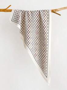 1 件装多功能几何印花围巾/披肩，适合日常、办公和度假穿着 - 紋理 - 查看 8