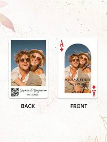 Customized Wedding Playing Cards, Personalized With Photos And Text, Wedding Playing Card Set, Party Game, Icebreaker, Celebration Souvenir, Anniversary Gift, Couple Photo Playing Cards, Gift For Him, Blank Playing Cards, Birthday Card - Multicolor - View 15