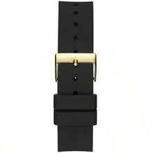 Guess 女士金色腕表，黑色硅胶表带，镶钻表圈，多功能表盘，奢华防水钻石石英表，时尚珠宝礼品 - 黃金 - 查看 10