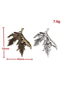 2 mặt dây chuyền hình lá 55x45mm dùng để làm trang sức DIY, vòng cổ, móc khóa, dây điện thoại, vòng tay, phụ kiện làm đồ thủ công. - Lá - Xem 2