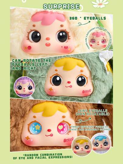  Samuel Rabbit Family Figure Blind Box, Kawaii Bunny Costume Bag Charm, 360° Rotating Eyes, Collectible Gift For Girls,(Blind Boxes,Mystery Blind Bags)