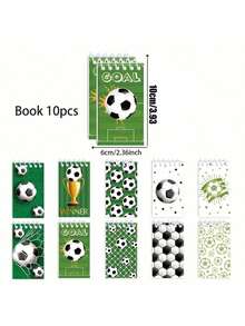 12pcs Football Spiral Notebooks, Memo Pads, Back To School Planners, Pocket Notebooks, Notepads, Student Diaries, Student Favorite Birthday Gifts, Sketchbooks, Memo Books, School Supplies, Student Prizes, Back To School Student Stationery, Available In 4/5/6/8/10/12pcs - Multicolor - View 3
