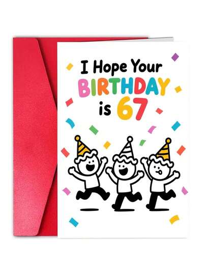 1Pc Funny 67&Still Got It! Barbecue Birthday Card | Fun Joke, A Must-Have For Alpha Gen Seniors, Retirement Parties, And Friendship Day, New Year's Parody Gift, For Bold Seniors, Cartoon Paper Card