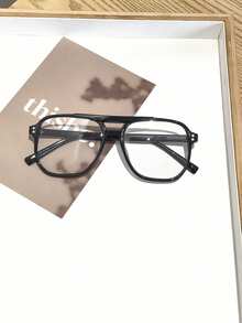 1 Pair Women's Classic Aviator Frame Computer Gaming Home Office Glasses - 彩色 - 查看 8