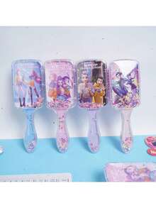 1个卡通摇滚风格随机设计可爱按摩气垫发梳，新年/情人节/复活节礼物 - 彩色 - 查看 3