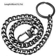 Wallet Chain Pocket Keychain Belt Metal Jeans Pants Chain With Lobster Clasps And Keyring For Men Women Keys Loop Purse Handbag - Multicolor - View 5