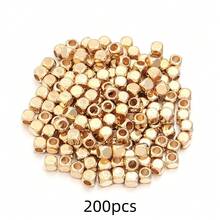 200pcs Gold & Silver Square Beads, Minimalist DIY Accessories - Square - View 10