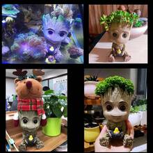 5cm Handmade Miniature Cartoon Groot Sculpture, Desktop Decor Craft, Home Office Display Ornament - M - View 7