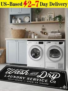 Delivery In 5-7 Days,1pc Anti-Slip And Oil-Proof Floor Mat, Soft, Waterproof, Machine Washable And Stain Resistant, For Kitchen, Living Room, Laundry Room And Bathroom Decoration - A - Xem 12
