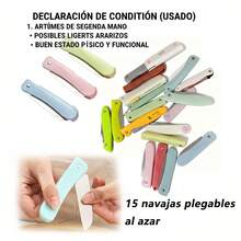 Lote de 15 Navajas Plegables Variadas – Envío Aleatorio de Colores y Modelos, - Multicolor - Ver 2