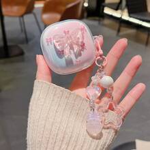 Gradient 3D Bow Knot + Pendant Suitable For Buds 6 Lite/8LITE/8Active/8Pro/5/6s Wireless Earbuds Protective Case, 6 Lite/6/7s Protective Shell, 6 Play / SE Universal/5 Pro/6 Active Soft Earphone Case, Transparent Female - Bow - View 19