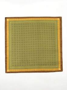 1pc Cherry Blossom, Leaf & Polka Dot Printed 70cm Small Square Scarf, Versatile Necktie/Headband - Multicolor - View 2