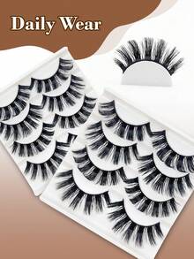 Youyibei 4对装漫画风格假睫毛，柔软自然纤长，动漫风格轻盈条状假睫毛，适用于日常妆容、角色扮演、派对等场合，可重复使用，睫毛，假睫毛 - 查看 4