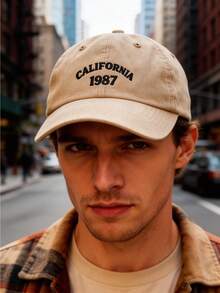 Mũ lưỡi trai nam - Thêu logo California 1987, mũ mềm kiểu "Dad Hat", vừa vặn với mọi khuôn mặt, phong cách retro thường ngày. - A - Xem 9