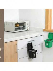 1个带盖不锈钢壁挂式烟灰缸，可作悬挂式垃圾桶，创意家居卫浴装饰，适用于客厅、卧室、节日礼品、家庭、办公室、卫生间、厨房垃圾桶 - 多色 - 查看 8