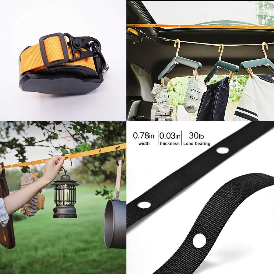 Car Adjustable Rope Hanger Ratchets Retractable Ratchet Tie Down Straps Rope Pulley System For Hanging Plants Grow Light Tents Various Tie Down Uses 30 Lbs Weight - A - View 1
