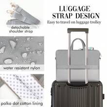 15-16 Inch Women's Lightweight Laptop Bag - Slim Shoulder Messenger Briefcase For Business Commute Travel, Grey - View 6