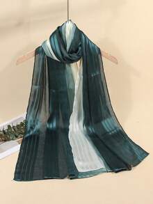 1pc/Pack All-Season New Lightweight Chiffon Gradient Color Long Scarf Shawl Sun Protection Hijab For Women, Suitable For Daily Use - Multicolor - View 18
