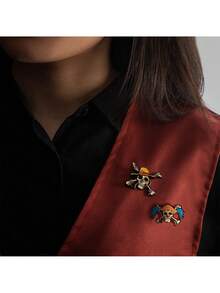 2PCS TOEI ANIMATION Officially Licensed Skull Collectible Enamel Pins Cartoon Brooch Gift Anime Family Lapel Brooch Clothing Backpack Decoration DIY Accessories Back To School Season Gifts And Birthday Gifts - 多色1 - 查看 3