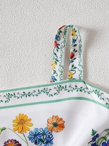 Đầm mùa hè thời trang in họa tiết hoa cúc, đầm không tay kiểu dáng đi biển cho bé gái. - trắng - Xem 5