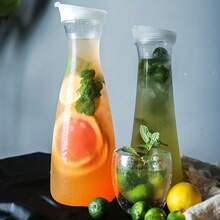 Recipient acrilic durabil de 50,72 oz - Ideal pentru sucuri și lapte reci - Sticlă de băut rezistentă la impact cu capac - Recipient transparent pentru suc, capac rabatabil, ulcior din plastic robust de înaltă calitate, potrivit pentru ceai cu gheață, sucuri pudră, Cold Brew, mimose - Multicolor - Vizualizare 4