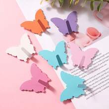 5PCS/10PCS/3PCS Butterfly-Shaped Stainless Steel Hooks - Strong Adhesive Wall Hooks, No Drilling Required, Suitable For Dorms And Bathrooms, Essential Room Decor, Key Rack, Floating Shelf, Storage Rack, Christmas Decorations, Hooks, Door Hangers, Bedroom, Clothes Rack Wall Key Hooks - Multicolor - View 6