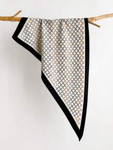 1 件装多功能几何印花围巾/披肩，适合日常、办公和度假穿着 - 紋理 - 查看 9