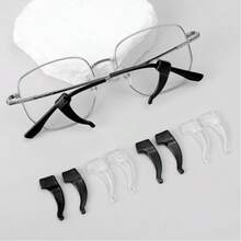 6/10/20 Peças Ganchos de Orelha Antiderrapantes de Silicone - Disponíveis em Transparente, Preto e Outras Cores, Adequados para Esportes e Atividades ao Ar Livre, Retenedores de Óculos Confortáveis, Alças de Óculos da Moda, Garantem Têmporas de Óculos Confortáveis e Seguras, Suporte de Óculos Esportivos para Adultos, Fixador de Óculos, Têmporas Antiderrapantes de Silicone para Óculos, Presente Ideal - Multicolorido - Visão 2
