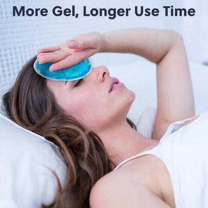 6pcs Reusable Round Gel Ice Packs, Face Ice Pack, Wound Cold/Hot Therapy Pack, Toothache Relief, Breast Surgery, Wisdom Teeth Ice Pack, Ideal For Facial Ice Therapy/Wound Cold Hot Treatment, Soothe Toothache Discomfort, Head Wrap