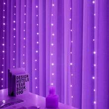 Đèn dây hoa trang trí tiệc cưới lãng mạn, đèn rèm LED điều khiển từ xa, 8 chế độ chiếu sáng, đèn dây sao chạy bằng USB cho phòng khách, phòng ngủ, sân khấu, trang trí trong nhà, đèn trang trí ngày lễ cho Eid, Lễ Phục Sinh, Ngày của Mẹ, Sinh nhật, Lễ đính hôn, Đám cưới. - Đèn rèm USB - Xem 14