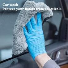 Blue Disposable Nitrile Gloves, Thickened Wear-Resistant, Waterproof Gloves For Kitchen, Dishwashing, Cleaning - 100 Blue Pieces - View 3