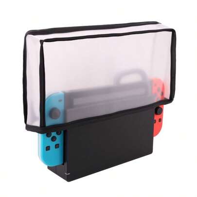 Transparent Dust-Proof Protective Case - Anti-Scratch Mesh Cover, Ergonomic Handle, Durable Nylon Material, Portable & Fashionable Design, Compatible Gaming Accessory